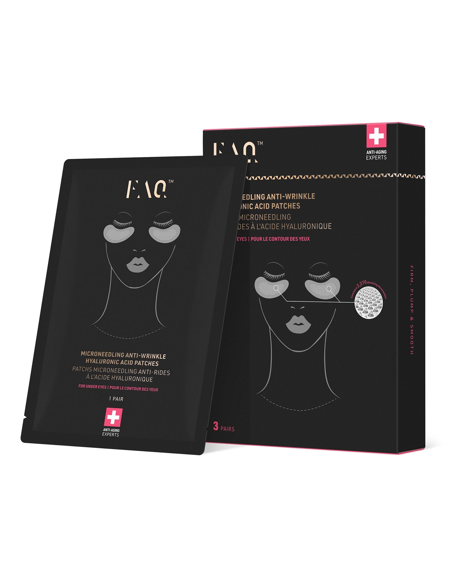 FAQ™ Mikroigłowe, przeciwzmarszczkowe plastry z kwasem hialuronowym pod oczy