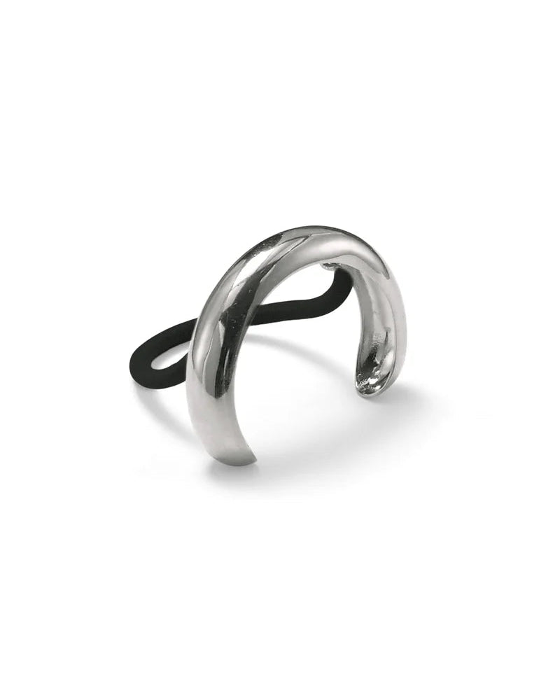 Petite Glossy Arch Pony Rhodium