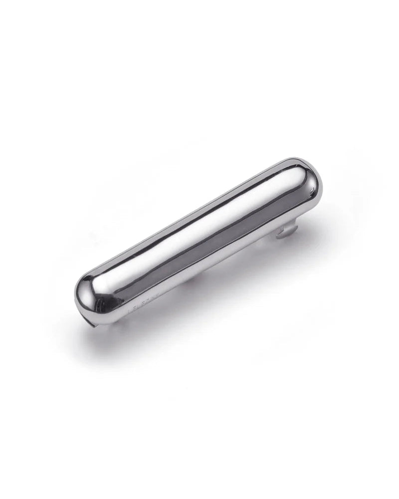 Glossy Bar Barrette Rhodium