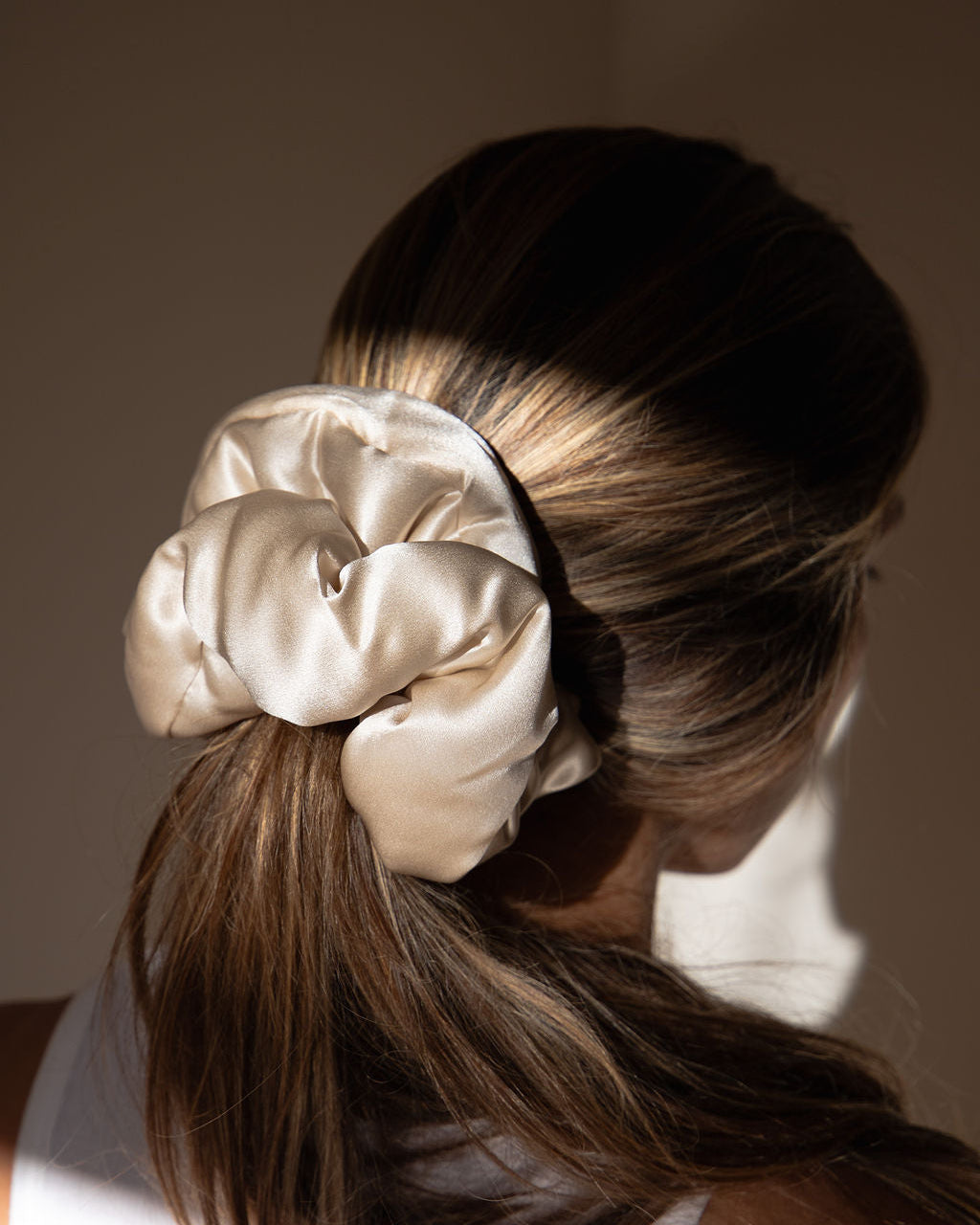 Dusty Gold Padded Scrunchie