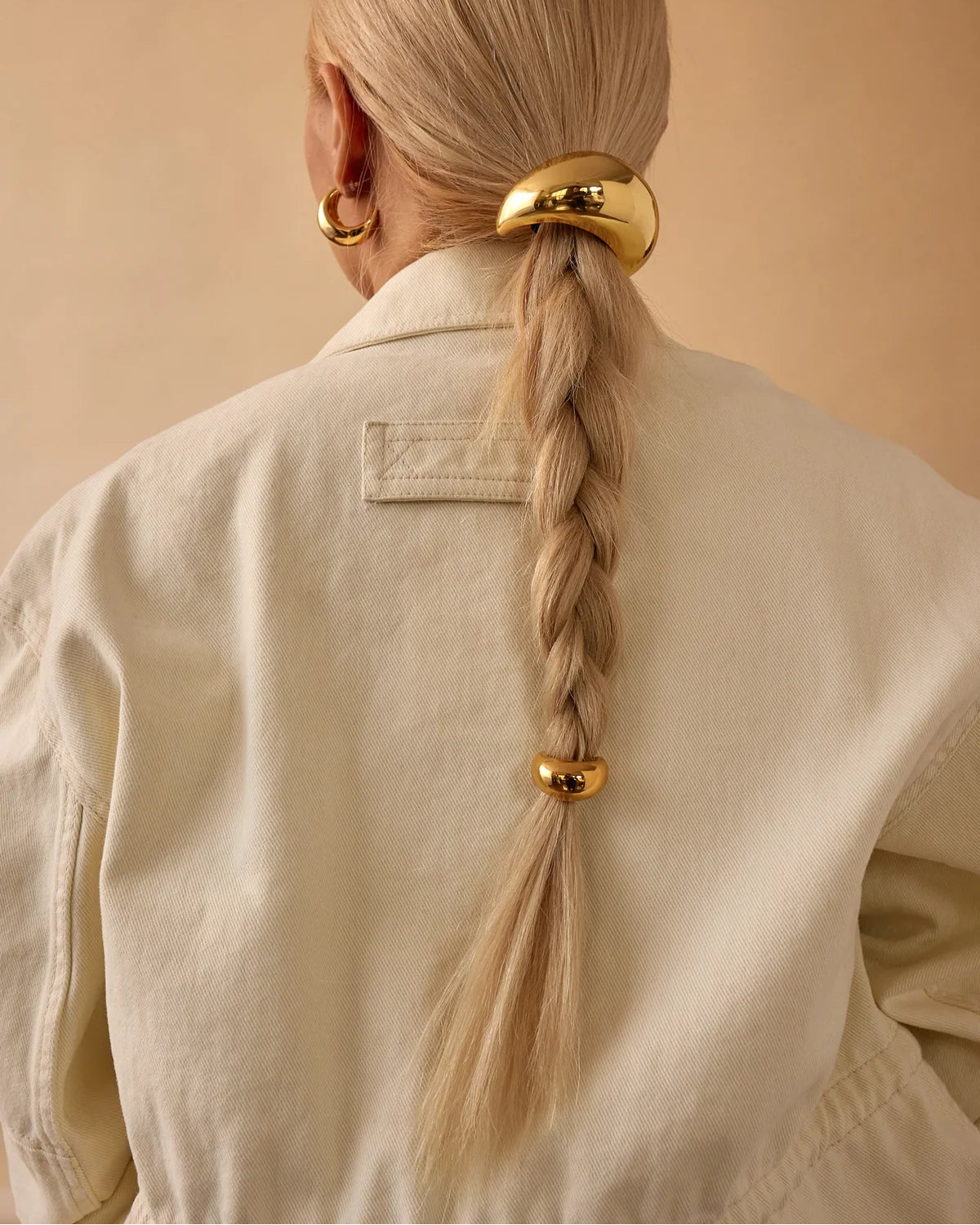 Mini Dome Hair Cuff Gold