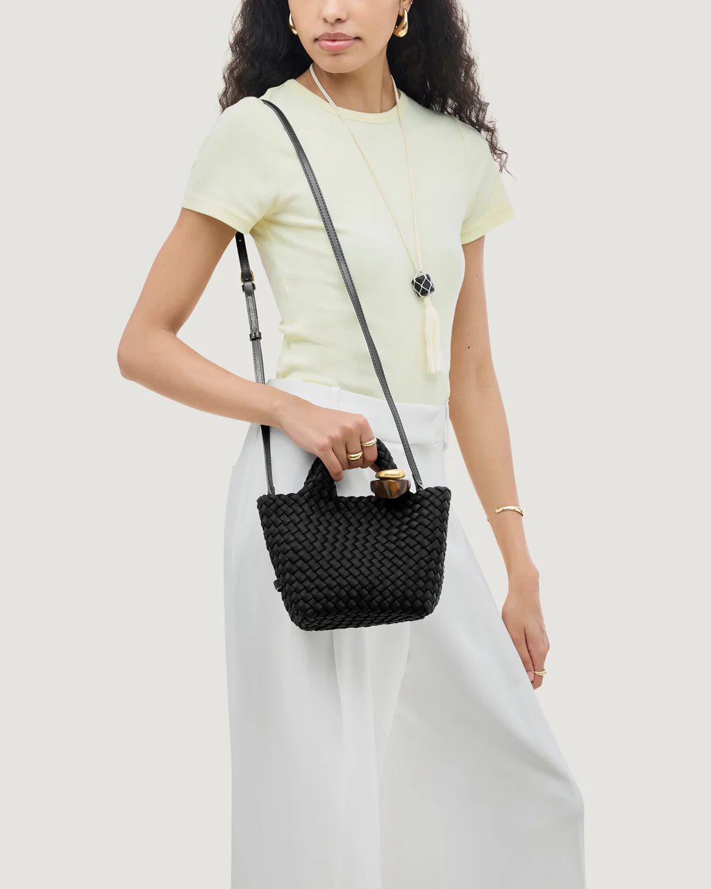 St. Barths Petit Tote Beads Onyx